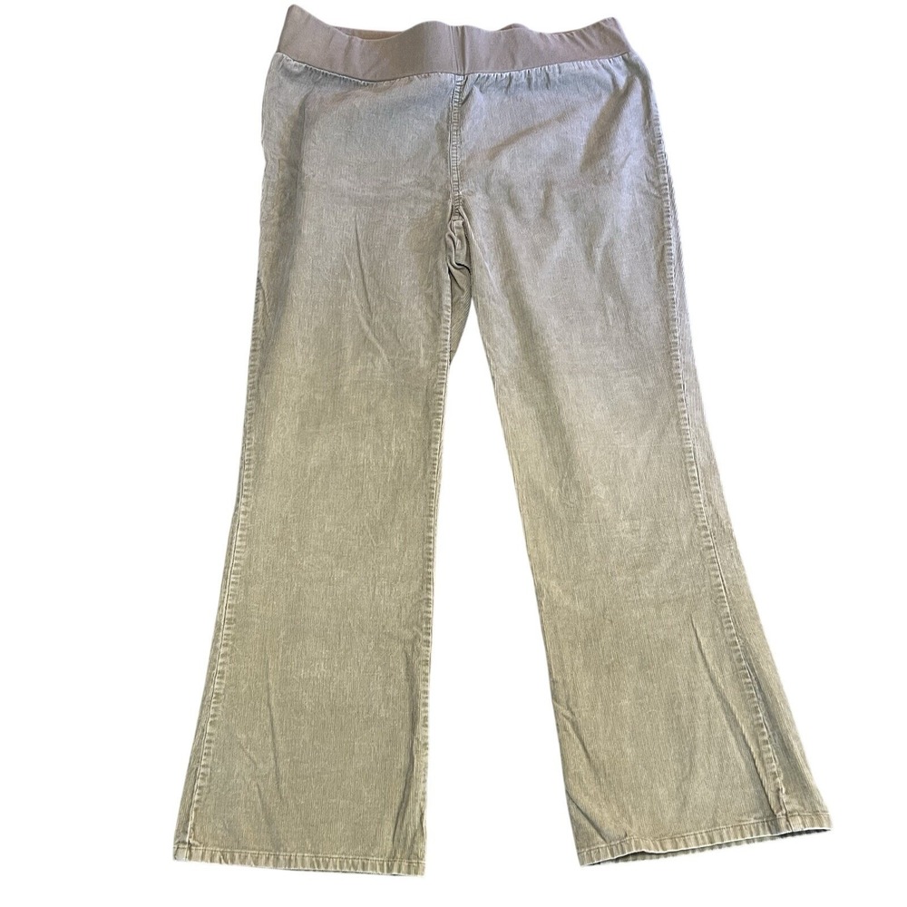 Motherhood Maternity XL Corduroy Pants Beige Elastic Waist Pregnancy